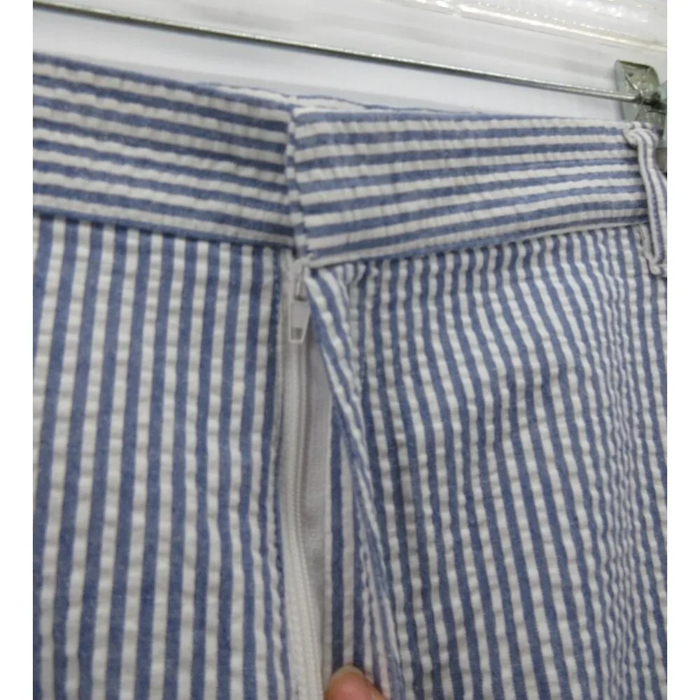 American Apparel Shorts 36 Seersucker Striped Chino Y2K Preppy Summer